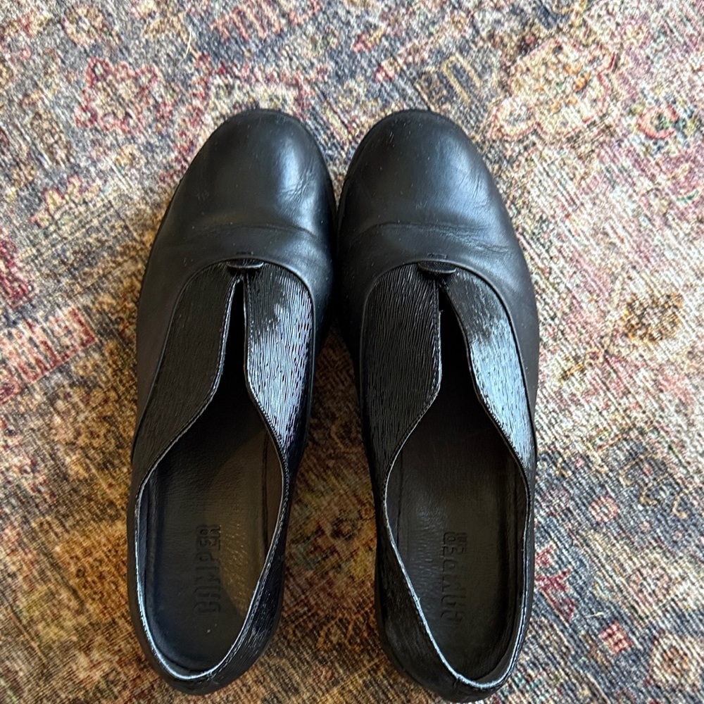 Black Leather Women's Shoes